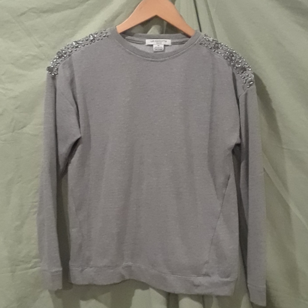 Liz Claiborne French Terry Jeweled Sweater